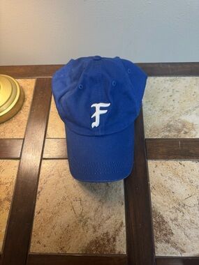 Blue Men's Baseball Cap with White 'F' Embroidered Logo
